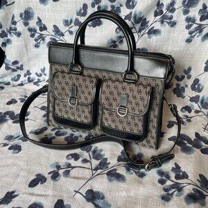 Dooney & Bourke Signature Double Pocket Tote Gray